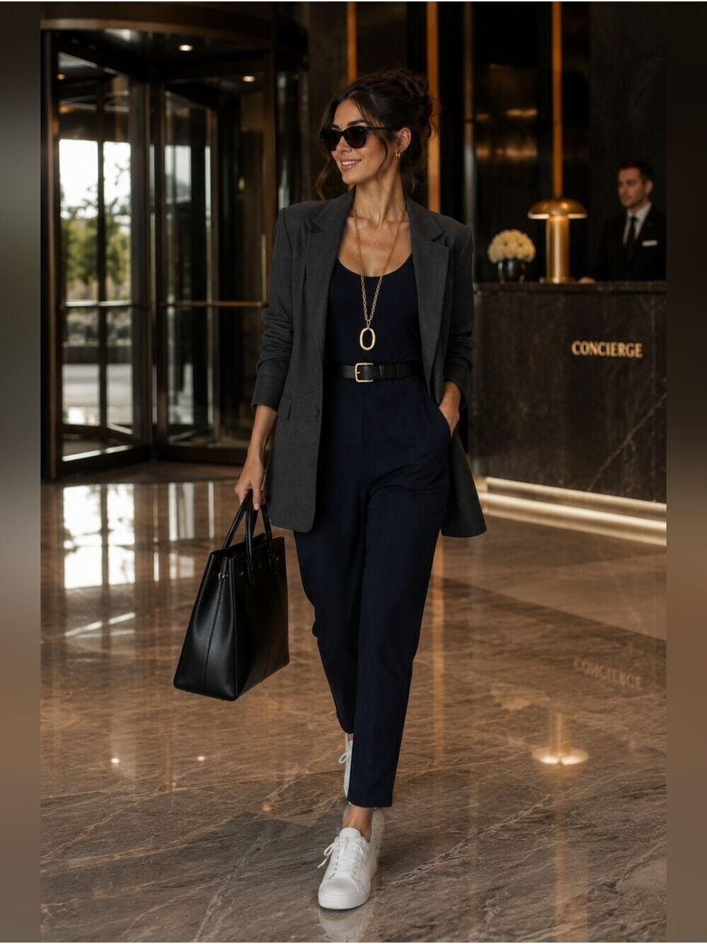 Abercrombie Black Jumpsuit Small Tall Model Off Duty Quiet Luxury Chic - Picture 4 of 13